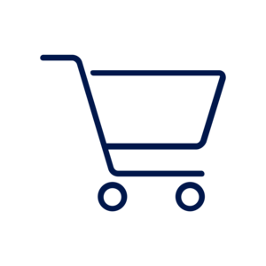 Dieses minimalistische Symbol eines Einkaufswagens.